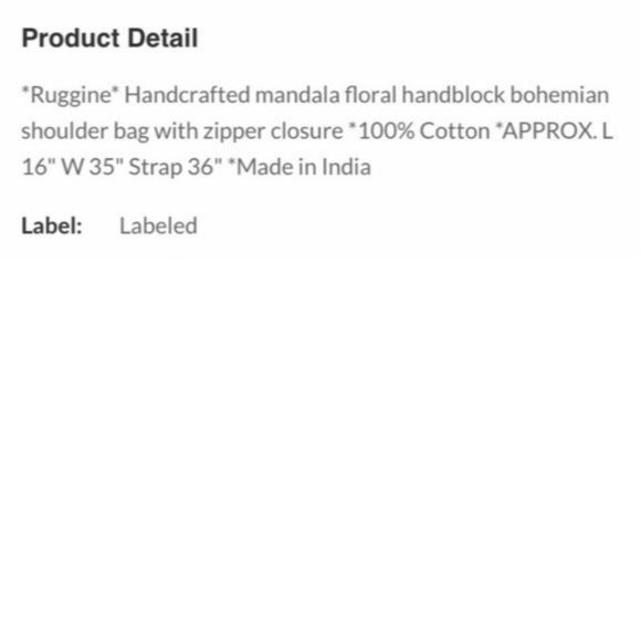 Ruggine "Piece of my Heart" Mandala Boho Bag - Picture 8 of 10